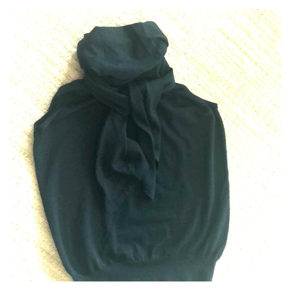 Hermès sleeveless wrap turtleneck sweater